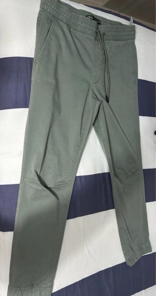 Pantalón Cargo Zara Verde