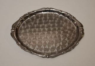 Vassoio vintage acciaio cromato