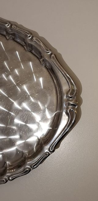 Vassoio vintage acciaio cromato