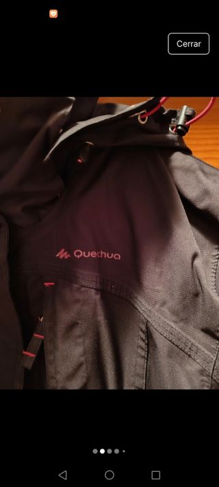 Chaqueta Quechua Mujer Negra