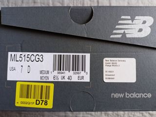 Zapatillas New Balance 515 talla 40 gris claro 