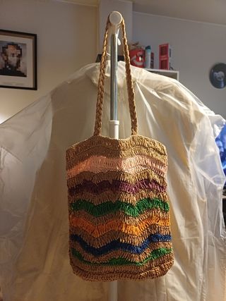 Bolso de rafia Pull&Bear multicolor