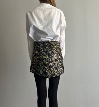 Falda Zara multicolor lentejuelas