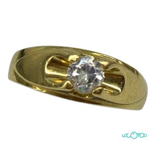 Anillo Oro 18K con Circonita 6.2gr Talla 30