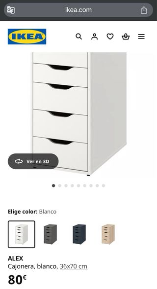 Escritorio IKEA IDASEN + Cajonera ALEX