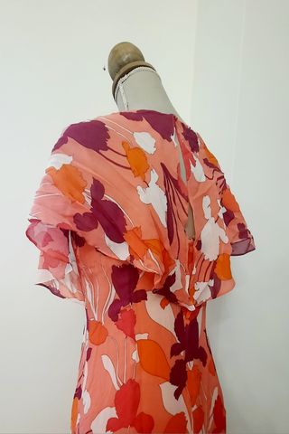 Vestido largo estampado flores 