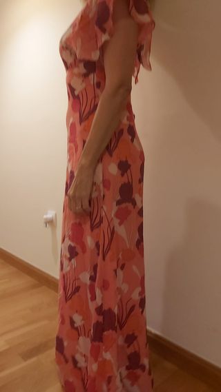 Vestido largo estampado flores 
