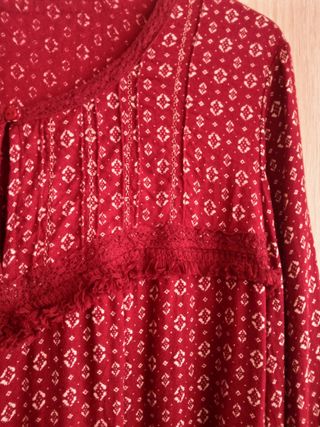 (L) Blusa bohemia de manga larga