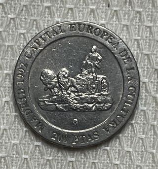 2 Monedas 200 Pesetas 1991 y 1992