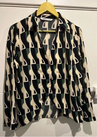 Conjunto Zara estampado geométrico