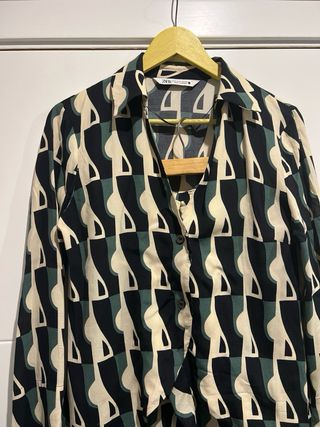 Conjunto Zara estampado geométrico