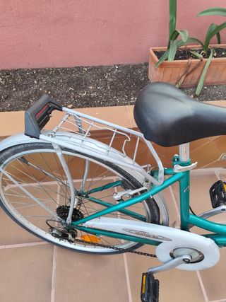 Bicicleta Paseo Mujer Plata/Verde