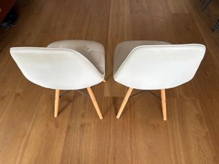 Juego de 2 sillas blancas