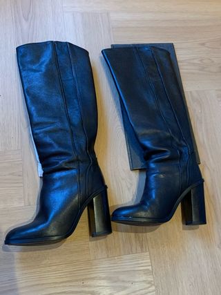 Botas de tacón ancho mujer negras