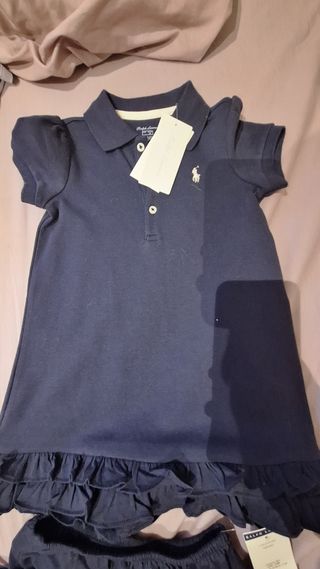 Conjunto Ralph Lauren azul bebé 24 meses