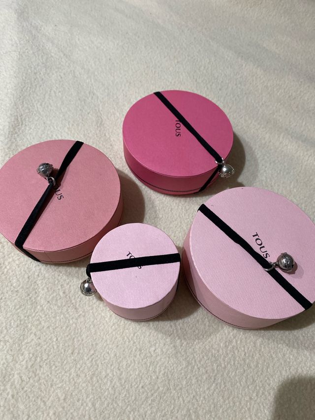 Set 4 Cajas Rosas Tous con Charm Plata