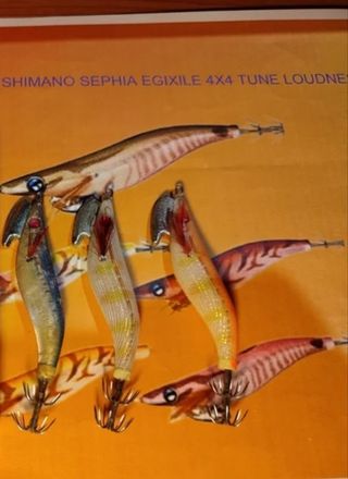 Lote 3 señuelos pesca calamar Yamashita 2.2