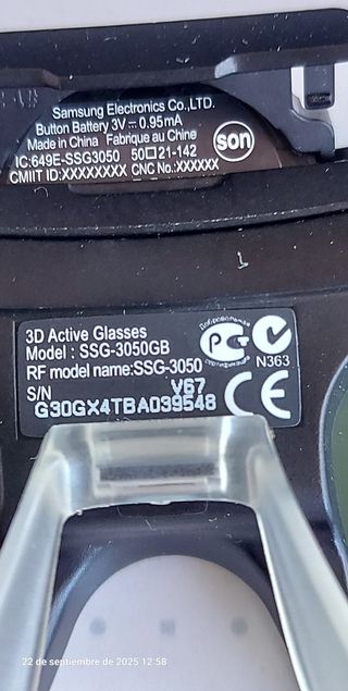 2 Gafas 3D Samsung SSG-3050GB
