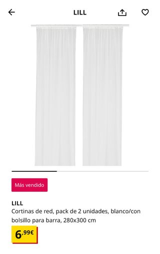 Tende bianche LILL 280x300 cm