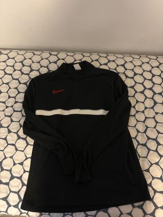 Sudadera Nike Negra y Blanca Media Cremallera
