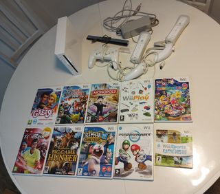 Consola Nintendo Wii Blanca + 10 Juegos