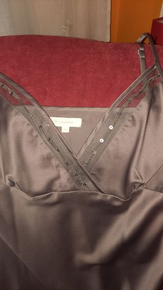 Conjunto lencería gris plata