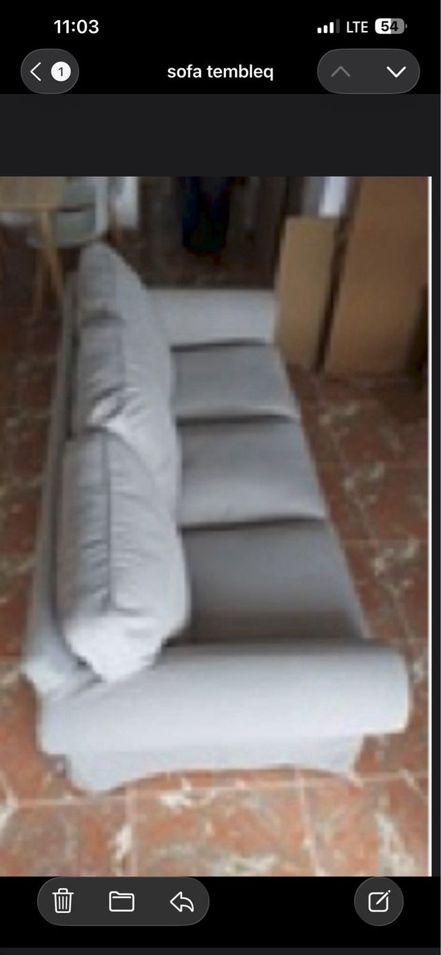 Sofá Ektorp 3 plazas IKEA gris