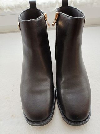 Botines de Piel Mujer Negros
