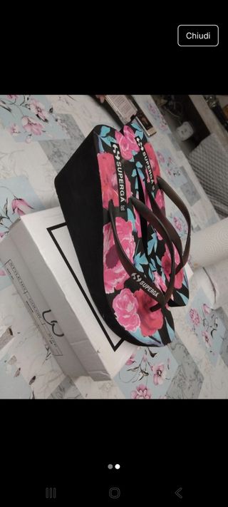 Infradito Superga donna floreali n.39