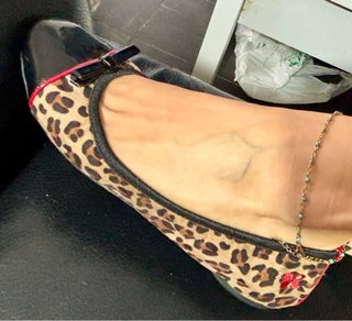Bailarinas plegables leopardo y charol
