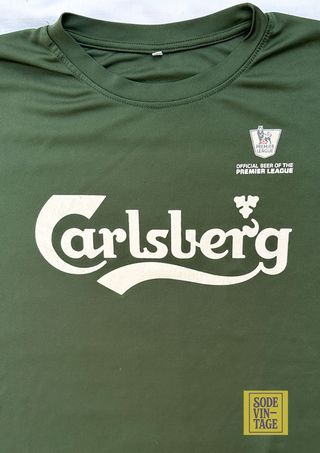 Camiseta Carlsberg Premier League Verde Vintage