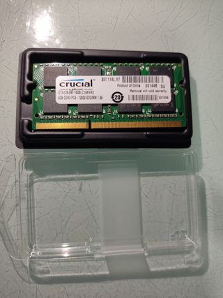 Memoria RAM Crucial 4GB DDR3 1600 SODIMM