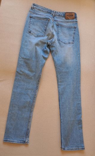 Pull&Bear Jeans Hombre Talla 38 Azul
