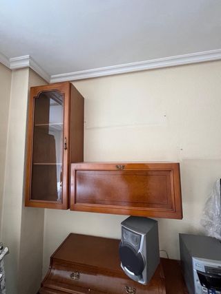 Conjunto Muebles Salón Madera Oscura