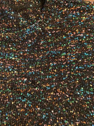 Jersey lentejuelas negro multicolor Talla M