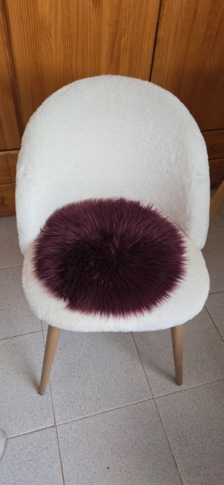 Tocador, sillón,  cojín, alfombra y sillón baúl.