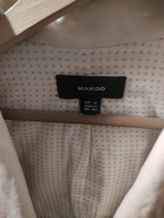 Gabardina Mango Beige Talla XS