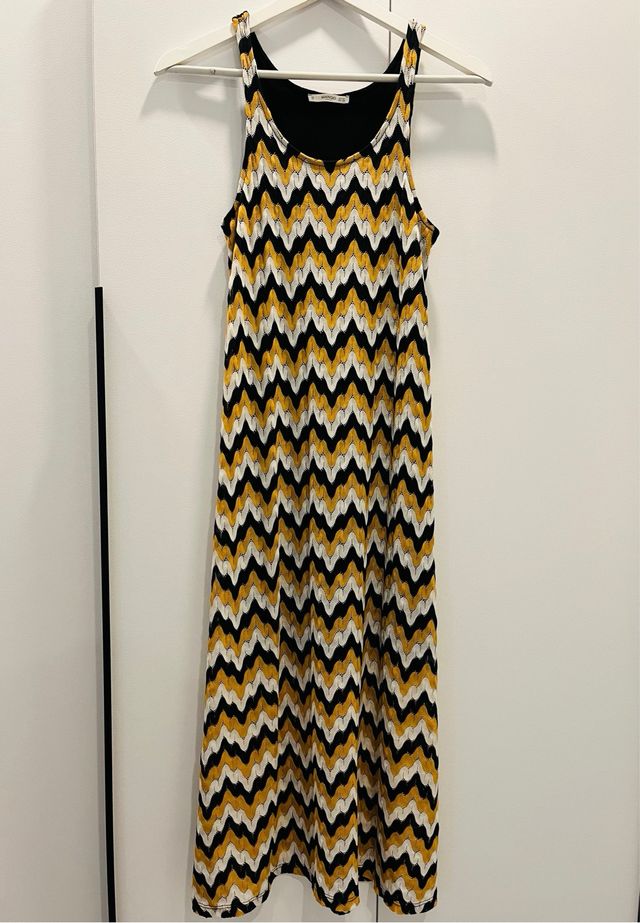 Vestido Mango Zigzag étnico Talla XS nuevo