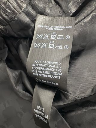 Chaqueta Karl Lagerfeld Cuero Negra