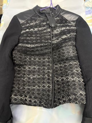 Chaqueta Karl Lagerfeld Cuero Negra