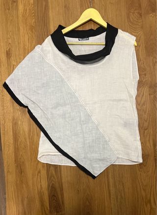 Conjunto Zara Lino Beige y Negro
