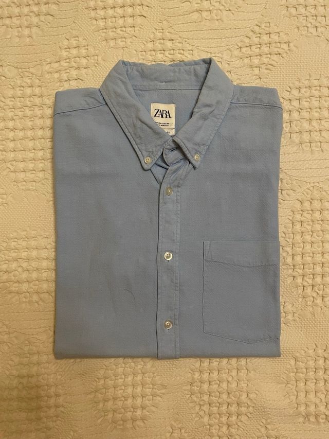 Camicia Zara celeste uomo taglia M