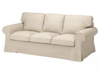 Sofá de tela beige