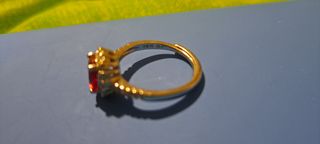 Anillo Rubí Bañado en Oro 18K GP