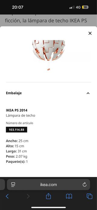 Lámpara Ikea Abre y Cierra