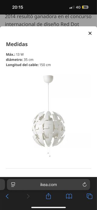 Lámpara Ikea Abre y Cierra