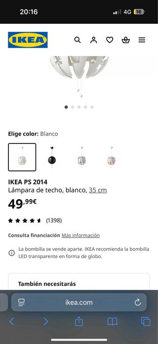 Lámpara Ikea Abre y Cierra