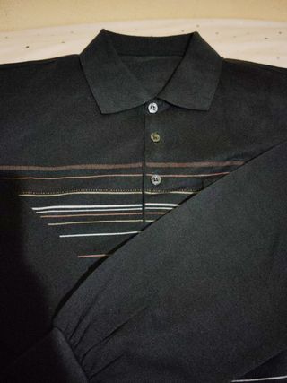 Jersey de Polo hombre, fino y de rayas.