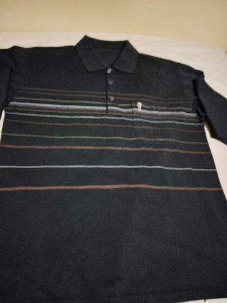 Jersey de Polo hombre, fino y de rayas.