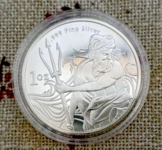 Moneda Plata 1oz Neptuno .999 Fine Silver